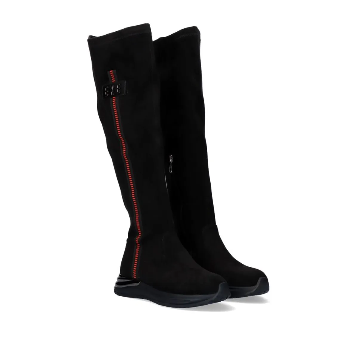 Botas>Exe Shoes Bota Alta Com Detalhe Vermelho Y2315-H298 Em Preto