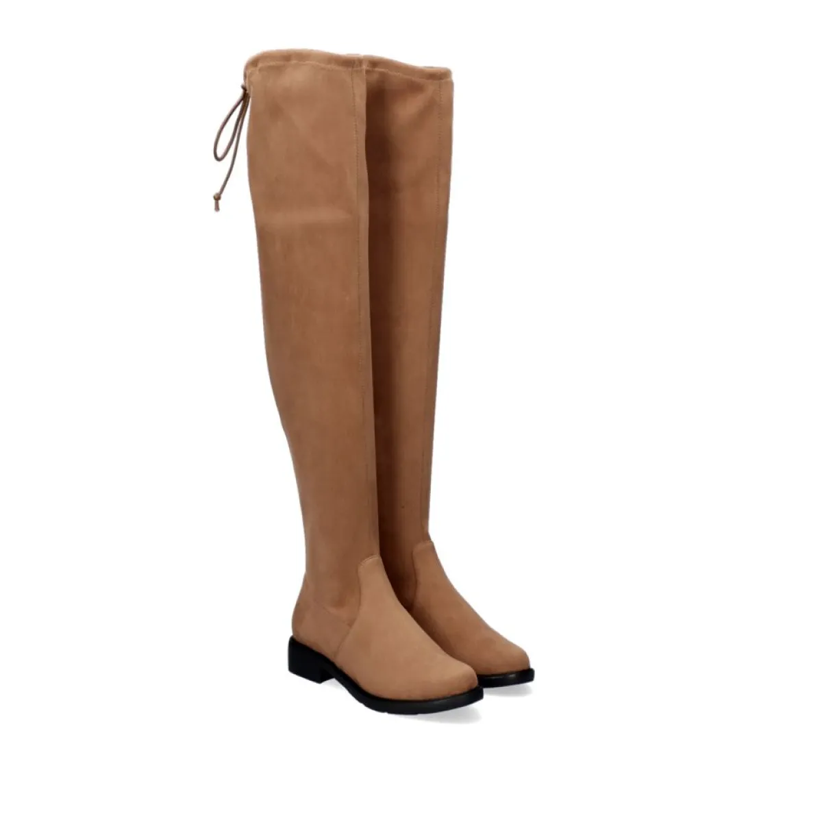 Botas>Exe Shoes Bota Alta Estilo Mosqueteiro Veronica-843 De Microfibra En Camel