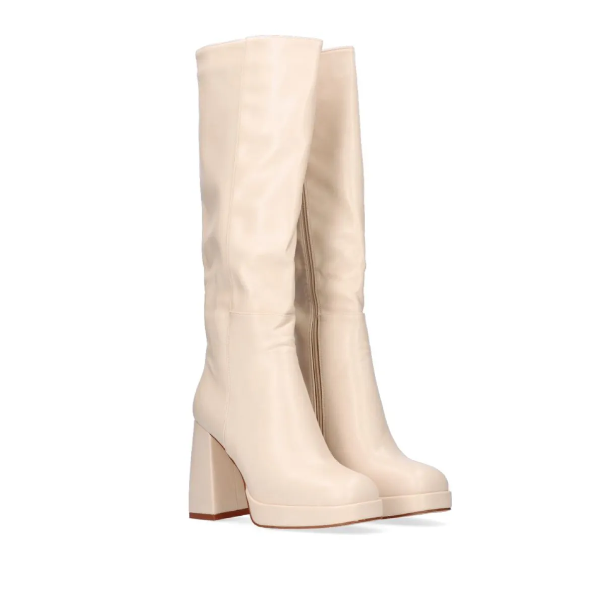 Botas>Exe Shoes Bota De Cana Alta Rigida W1966D-25 Na Cor Bege