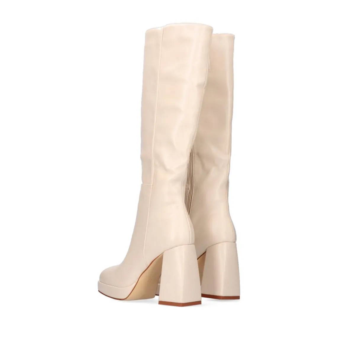 Botas>Exe Shoes Bota De Cana Alta Rigida W1966D-25 Na Cor Bege