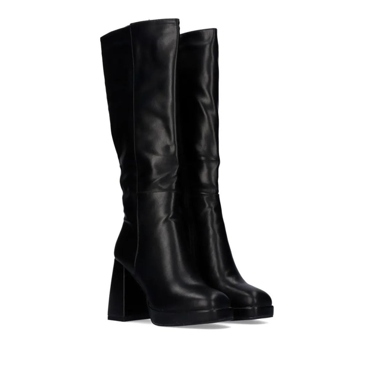 Botas>Exe Shoes Bota De Cana Alta Rigida W1966D-25 Na Cor Preta