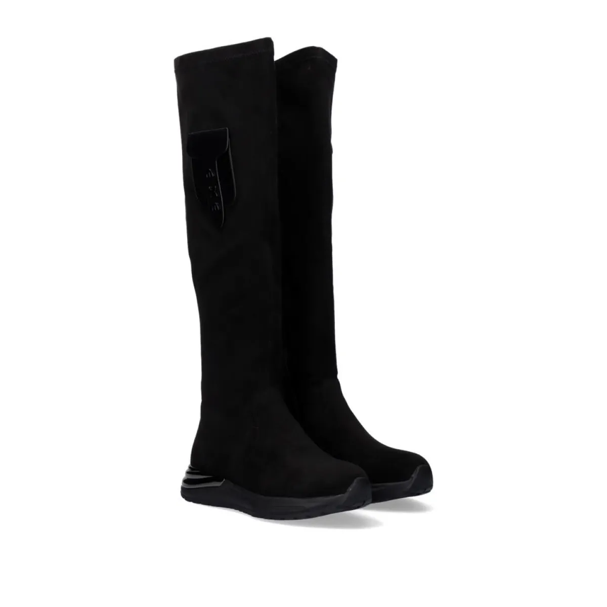 Botas>Exe Shoes Bota De Salto Alto Em Couro Y2315-H313 Em Preto