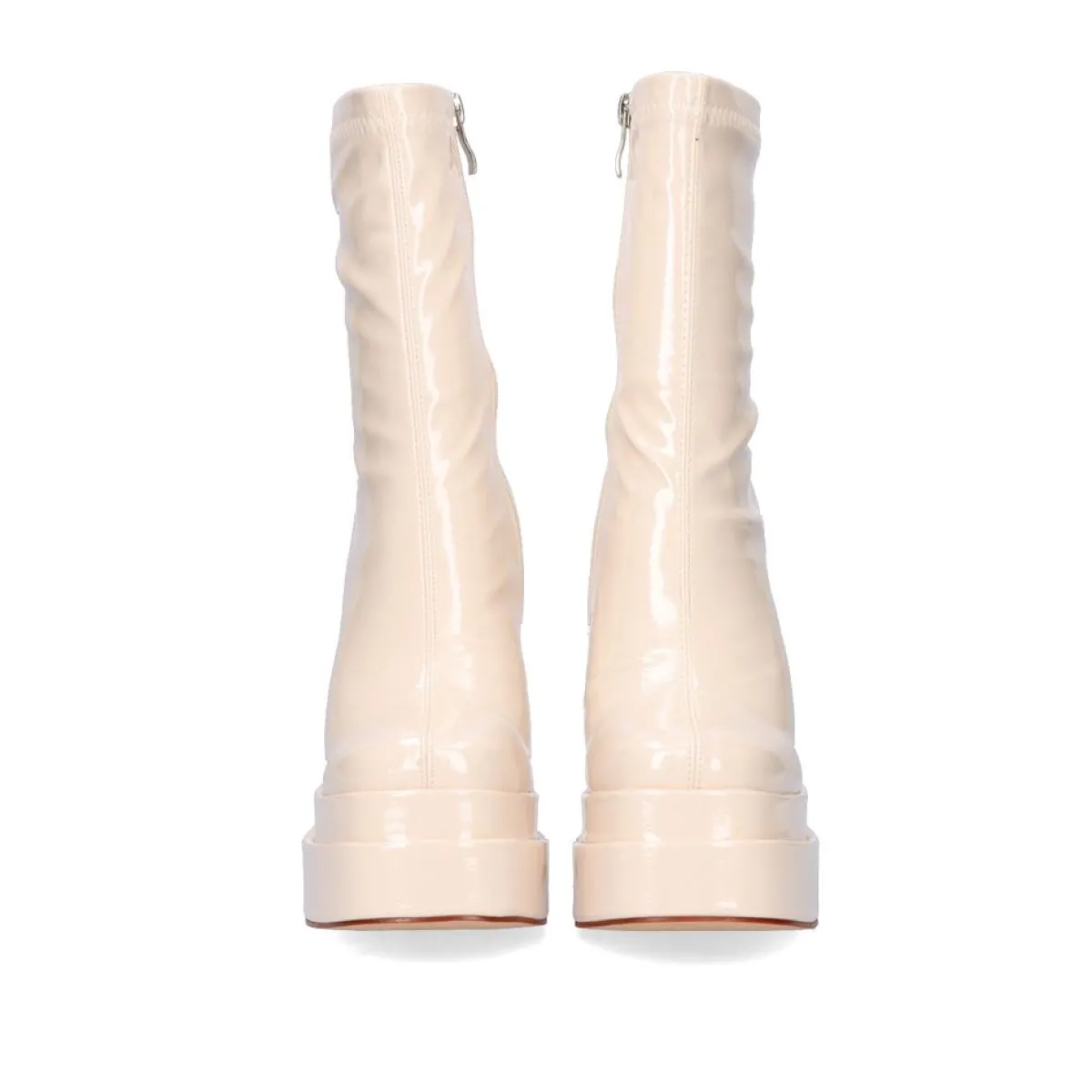 Botins>Exe Shoes Bota De Tornozelo Estilo Meia Bege Com Calcanhar T3826-M2738