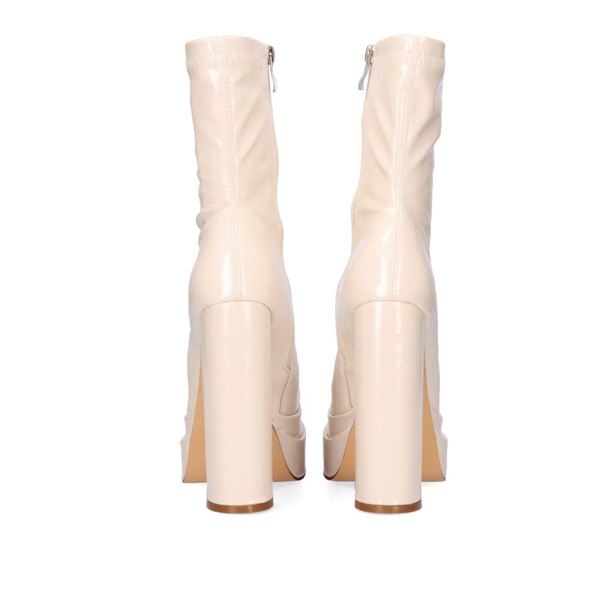 Botins>Exe Shoes Bota De Tornozelo Estilo Meia Bege Com Calcanhar T3826-M2738