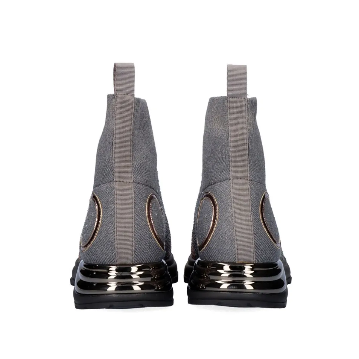 Botinhas>Exe Shoes Bota De Tornozelo Estilo Meias Y2315-H502 Cinzento Com Strass