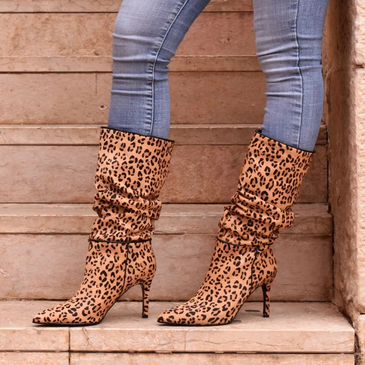 Botas>Exe Shoes Bota Drapeada Diana-125 Leopard