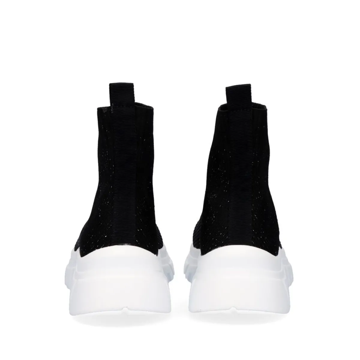 Botinhas>Exe Shoes Bota Estilo Meia Com Plataforma Exe44 Em Pewter Com Brilho