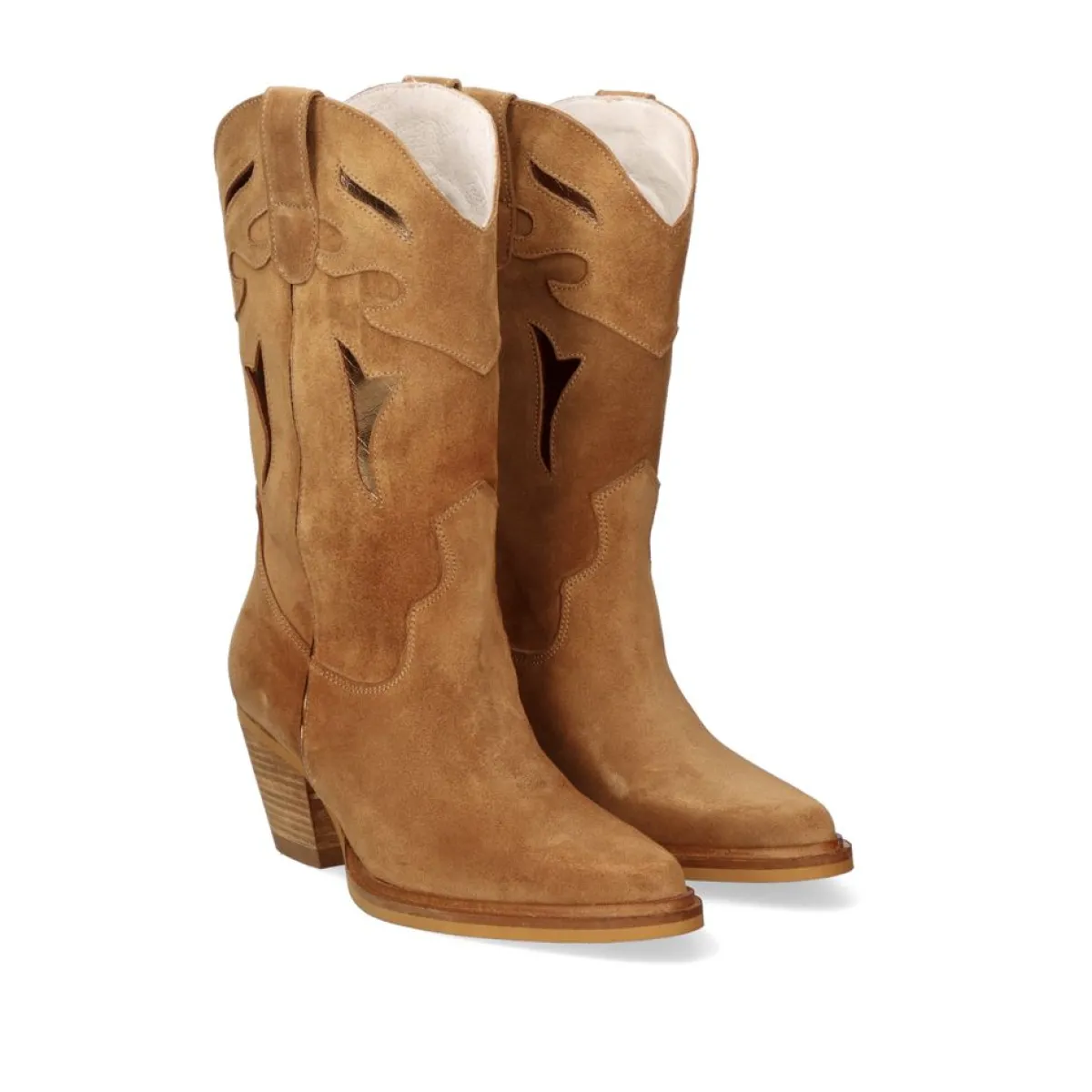 Botas>Exe Shoes Bota Exe Estilo Cowboy Free-9950 Camel Metalico