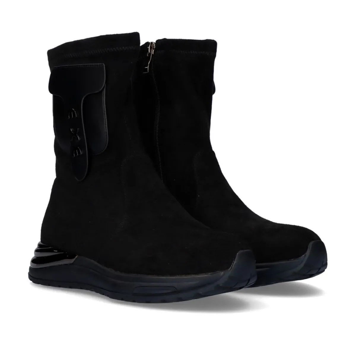 Botinhas>Exe Shoes Botin Estilo Meia Em Preto Y2315-H217