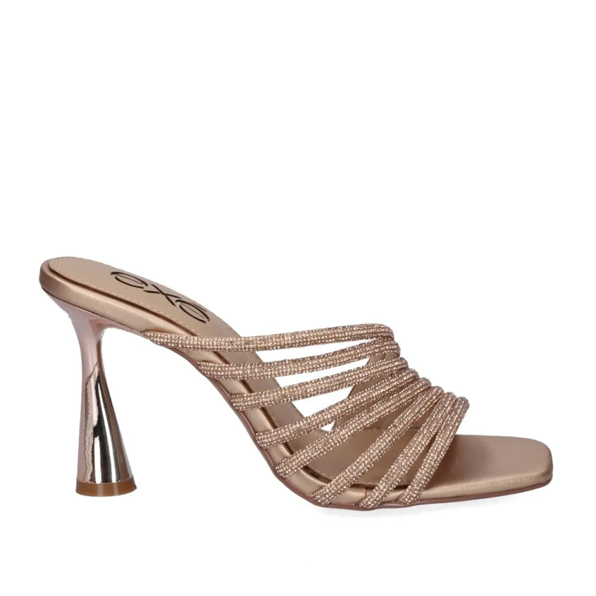 Sandálias>Exe Shoes Elena-605 Sandalia Salto Pink Gold