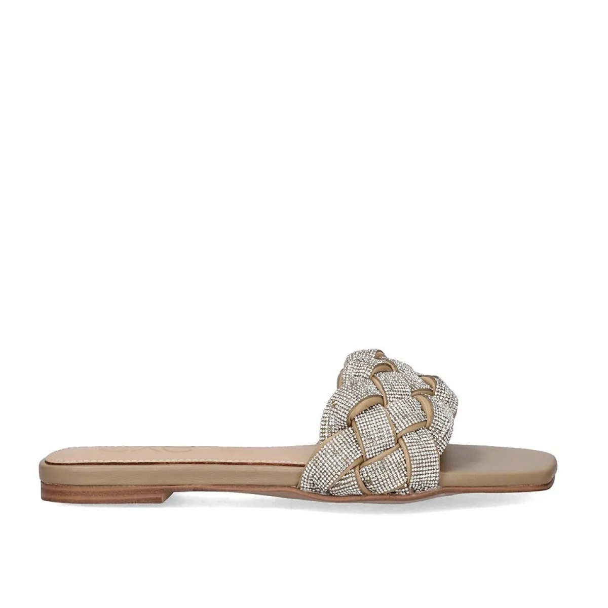 Sandálias Planas>Exe Shoes Flat Sandal Kelly-658 Taupe