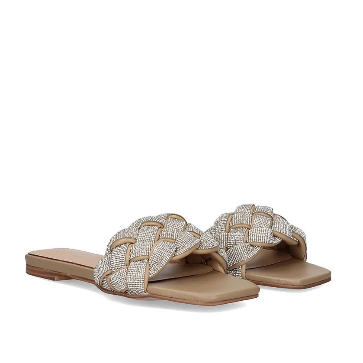 Sandálias Planas>Exe Shoes Flat Sandal Kelly-658 Taupe