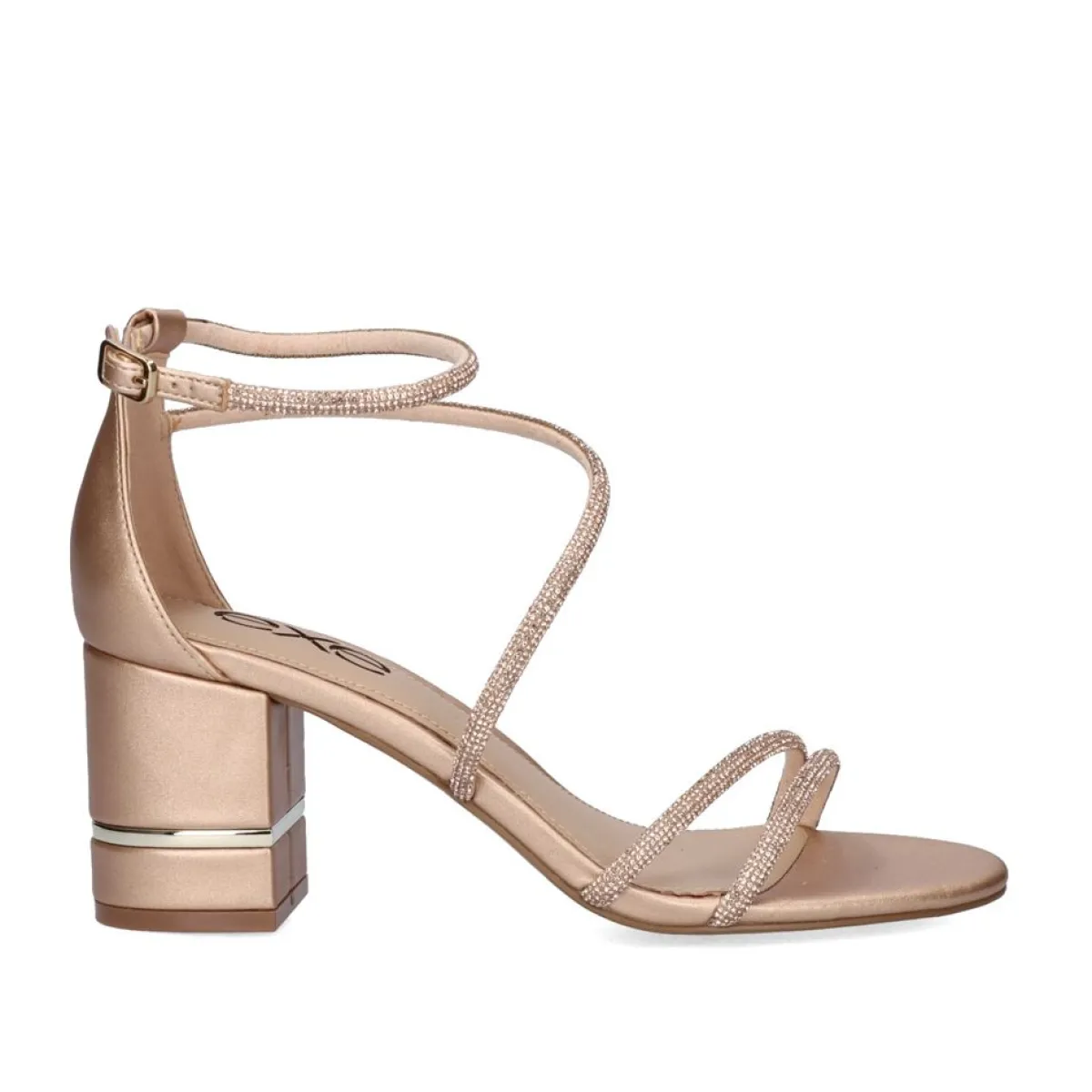 Sandálias De Salto>Exe Shoes Heel Sandal 23V Penny-297 Ouro Rosa