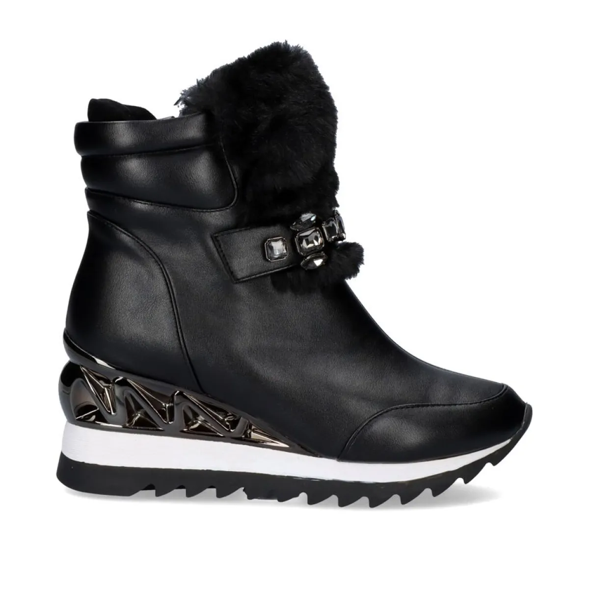 Botins>Exe Shoes Meias Boot Tenis Com Cabelo Em Preto Y2327-J88