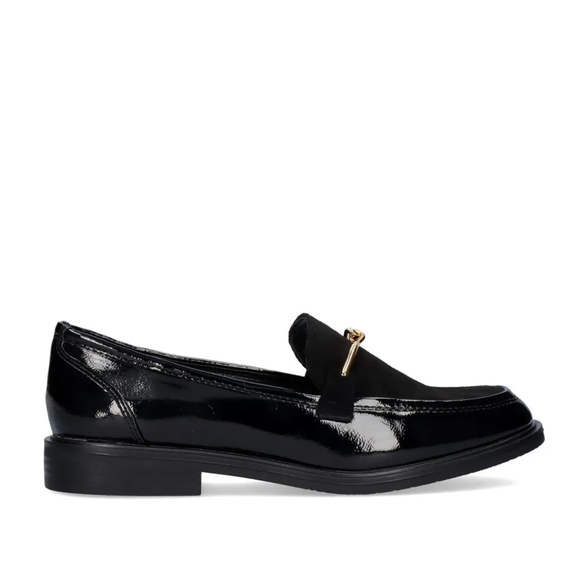 Calçados Baixos>Exe Shoes Mocassim Com Detalhe Dourado Virginia-489 Em Preto