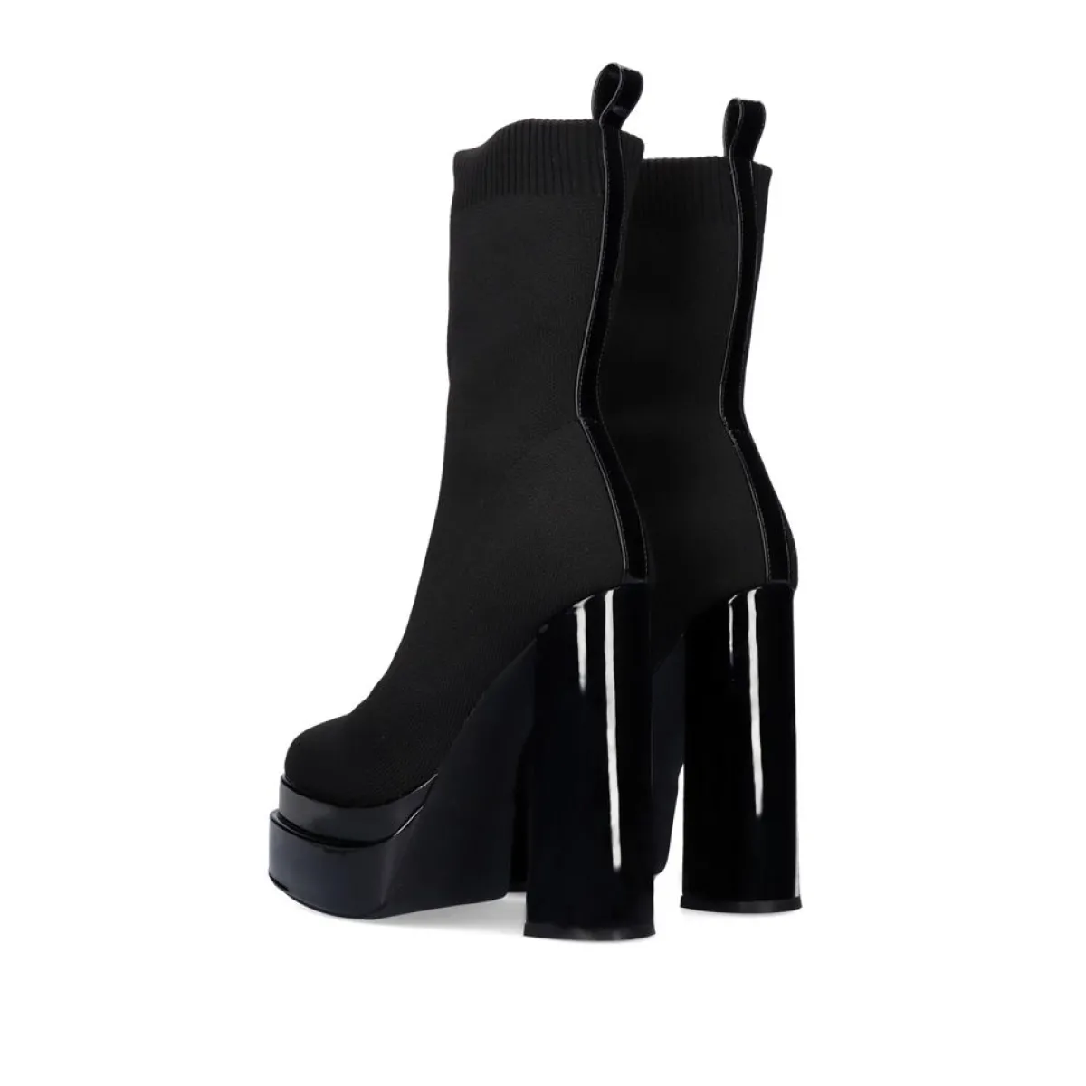 Botinhas>Exe Shoes Salto Esatilo Meia Com Plataforma Dupla T3729-L1561 Em Preto
