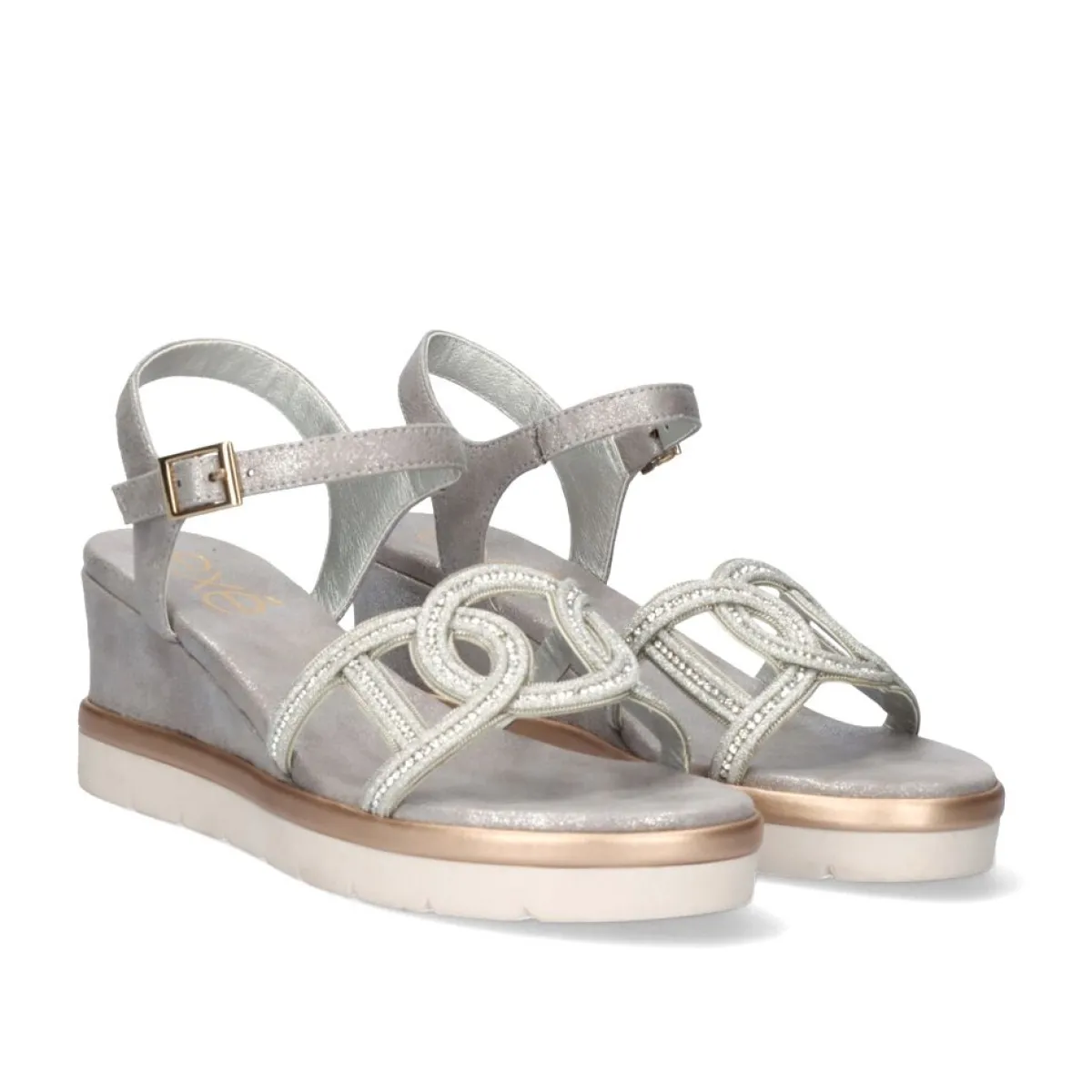 Cunhas>Exe Shoes Sandalia Com Cunha Ipanema-952 Silver