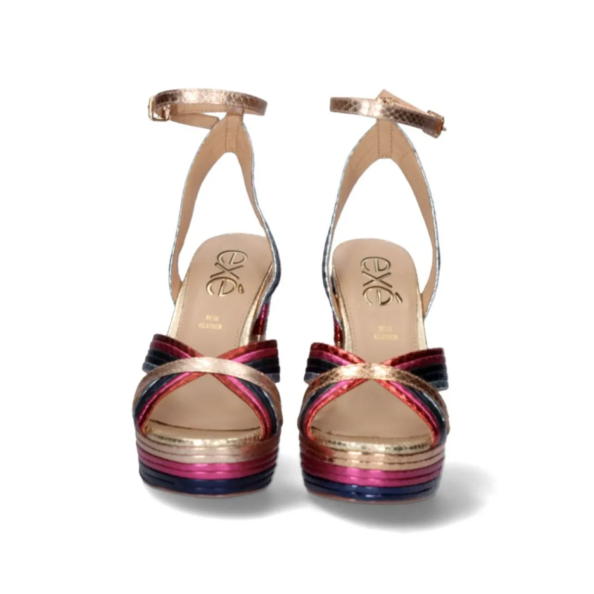 Sandálias De Salto>Exe Shoes Sandalia De Calcanhar Ophelia-832 Multicolor