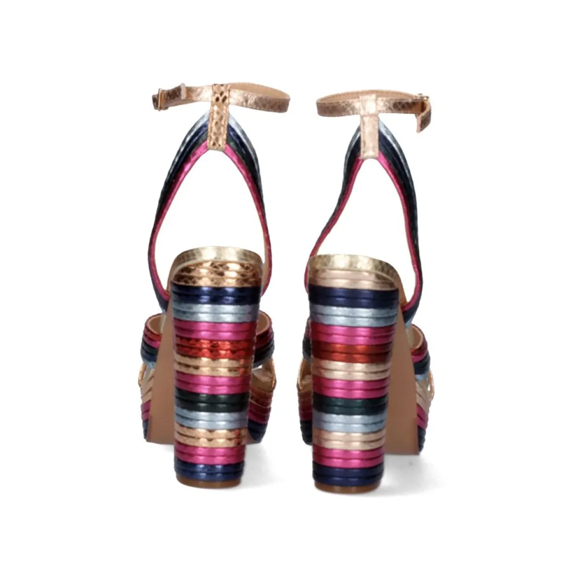 Sandálias De Salto>Exe Shoes Sandalia De Calcanhar Ophelia-832 Multicolor