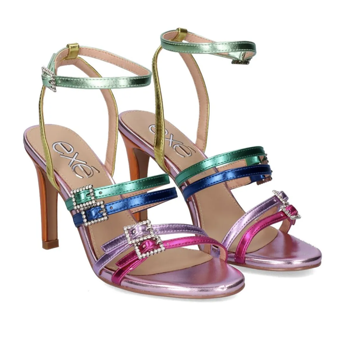 Sandálias De Salto>Exe Shoes Sandalia De Salto Alto Rebeca-313 Multicolor