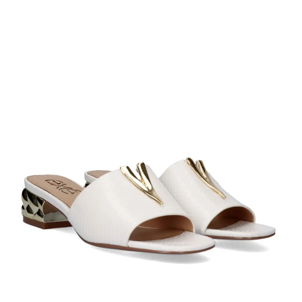 Sandálias>Exe Shoes Sandalia De Salto Baixo Katy-811 Branco