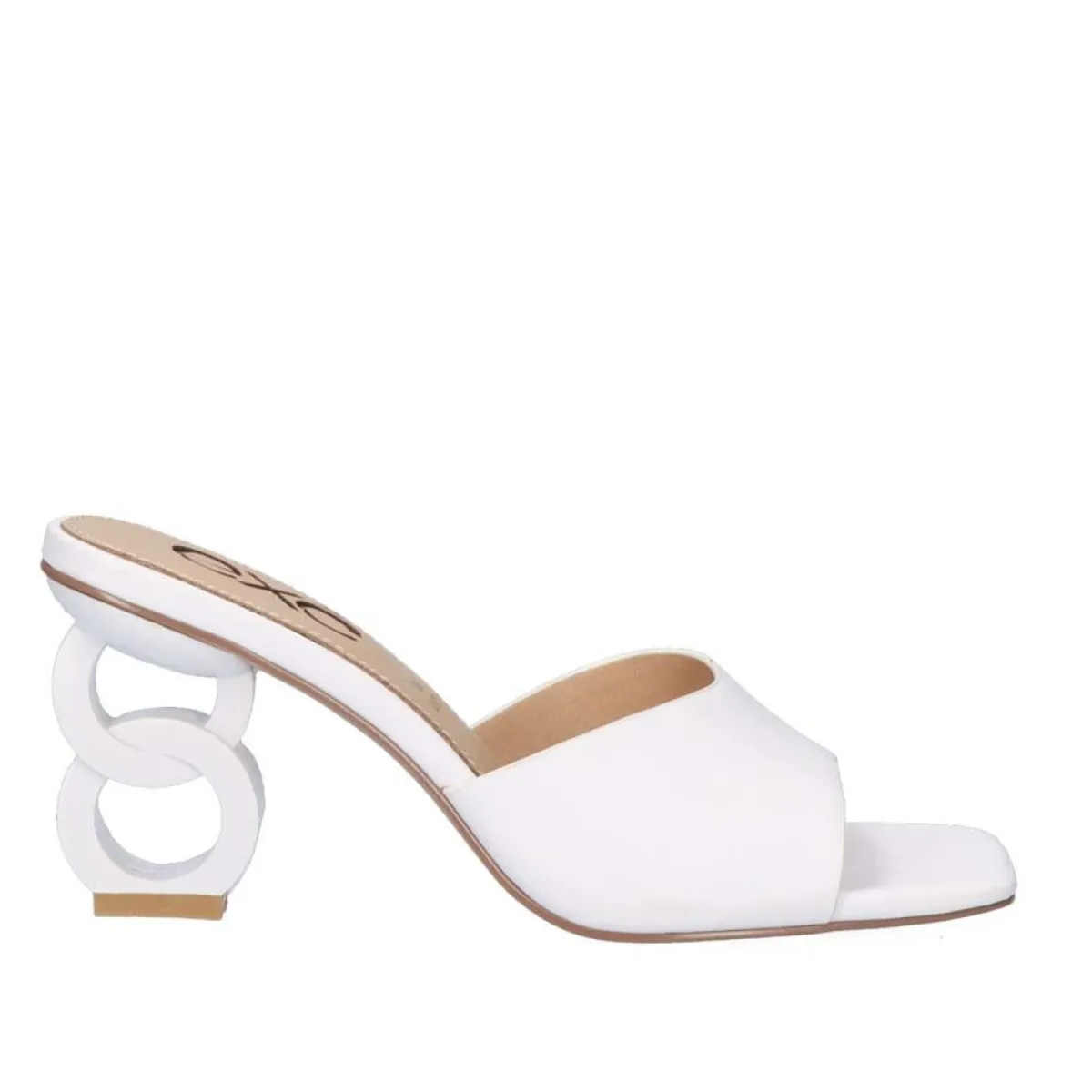 Sandálias De Salto>Exe Shoes Sandalia De Salto Baixo Lilian-160 Branco