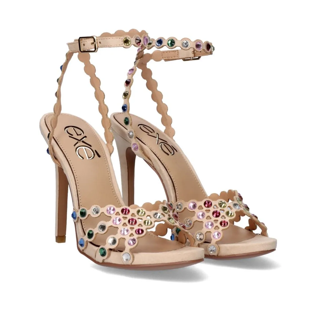Sandálias De Salto>Exe Shoes Sandalia De Salto Com Pulseira Multicolor Silvia-623