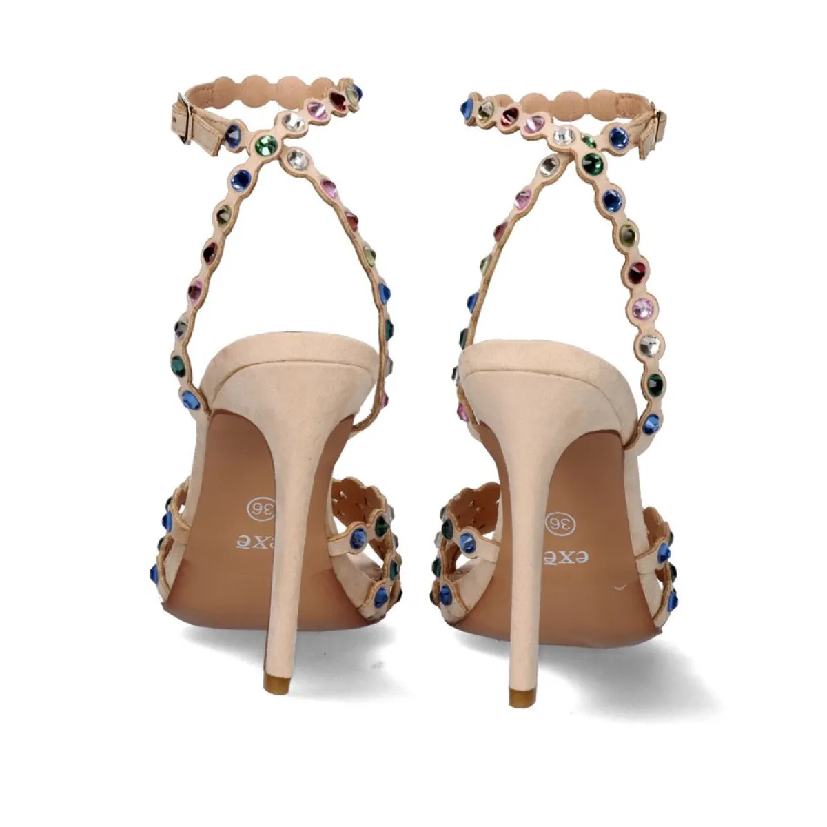 Sandálias De Salto>Exe Shoes Sandalia De Salto Com Pulseira Multicolor Silvia-623