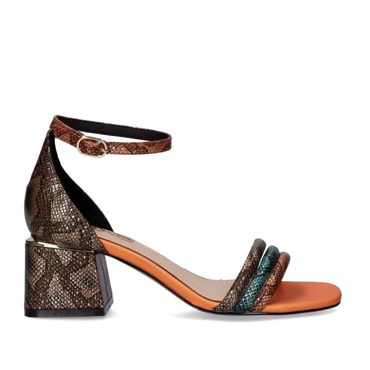 Sandálias De Salto>Exe Shoes Sandalia De Salto Exe Carmen-145 Cobra Multicolor