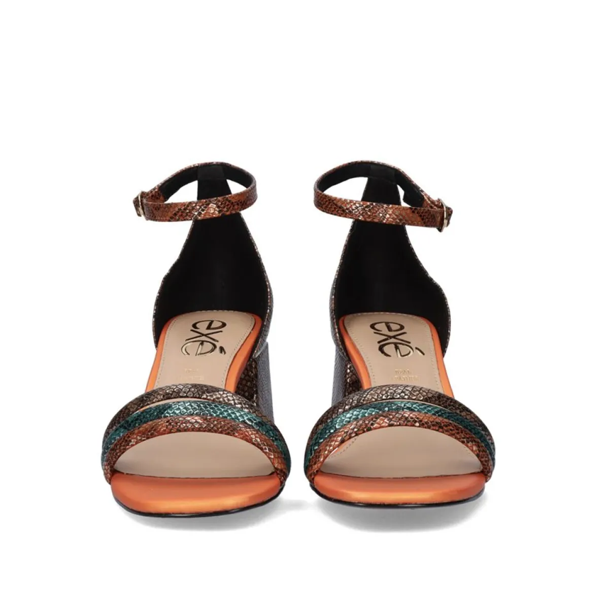 Sandálias De Salto>Exe Shoes Sandalia De Salto Exe Carmen-145 Cobra Multicolor