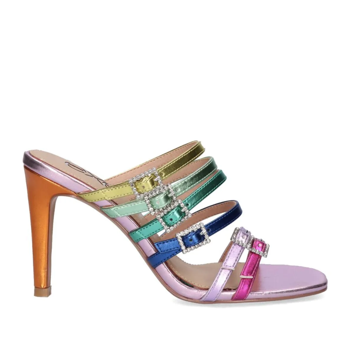 Sandálias>Exe Shoes Sandalia De Salto Exe Victoria -343 Metalic Multicolor
