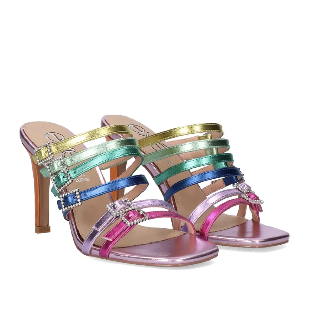 Sandálias>Exe Shoes Sandalia De Salto Exe Victoria -343 Metalic Multicolor