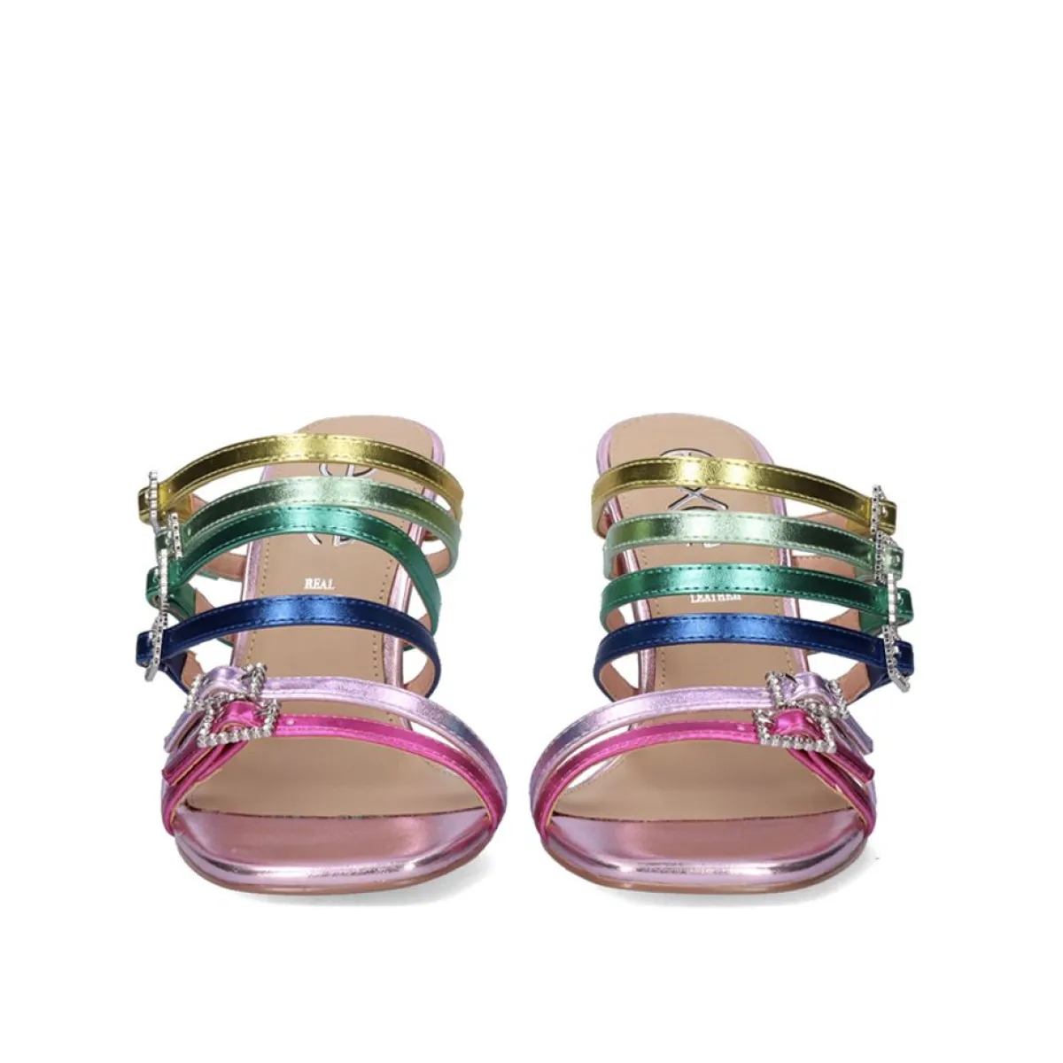 Sandálias>Exe Shoes Sandalia De Salto Exe Victoria -343 Metalic Multicolor
