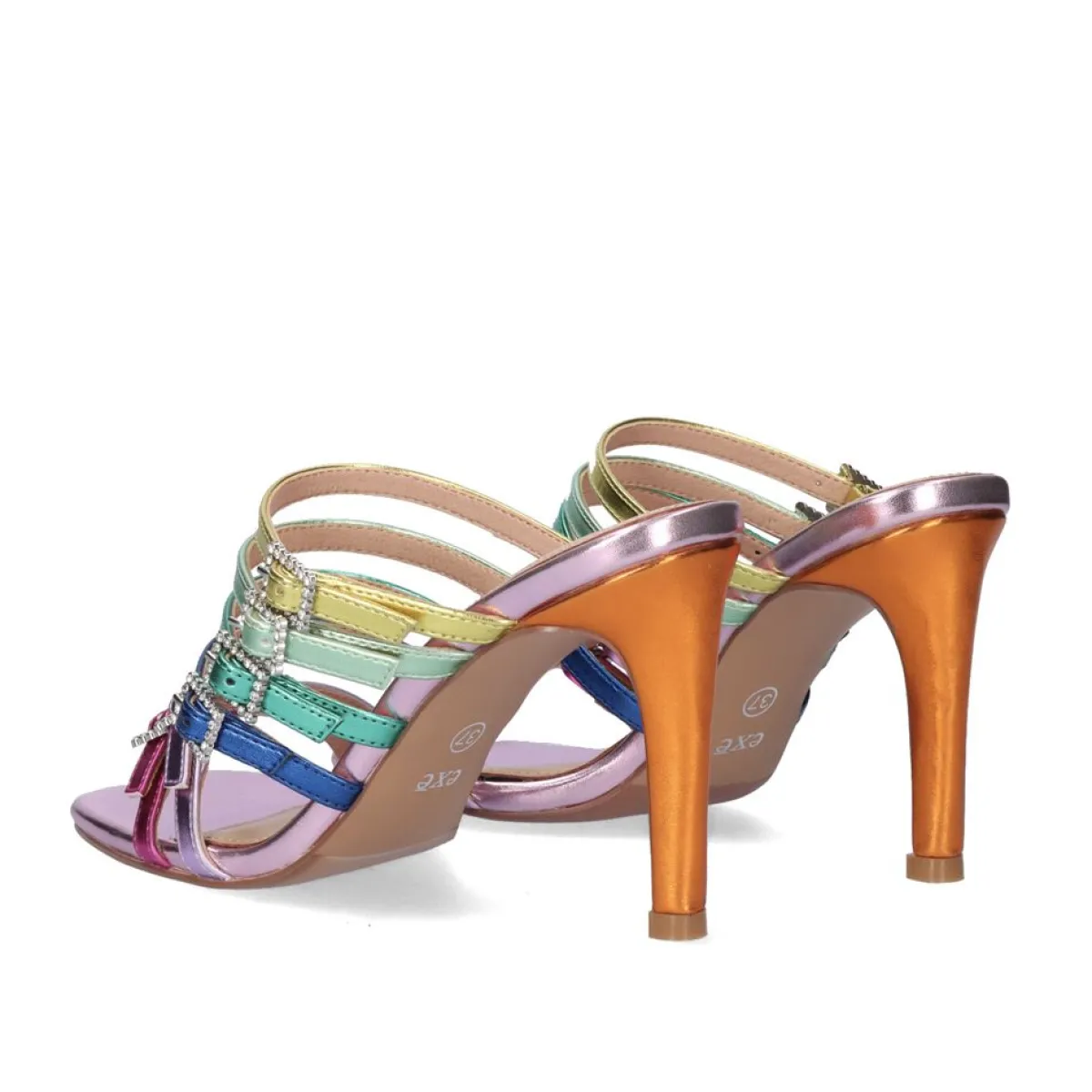 Sandálias>Exe Shoes Sandalia De Salto Exe Victoria -343 Metalic Multicolor