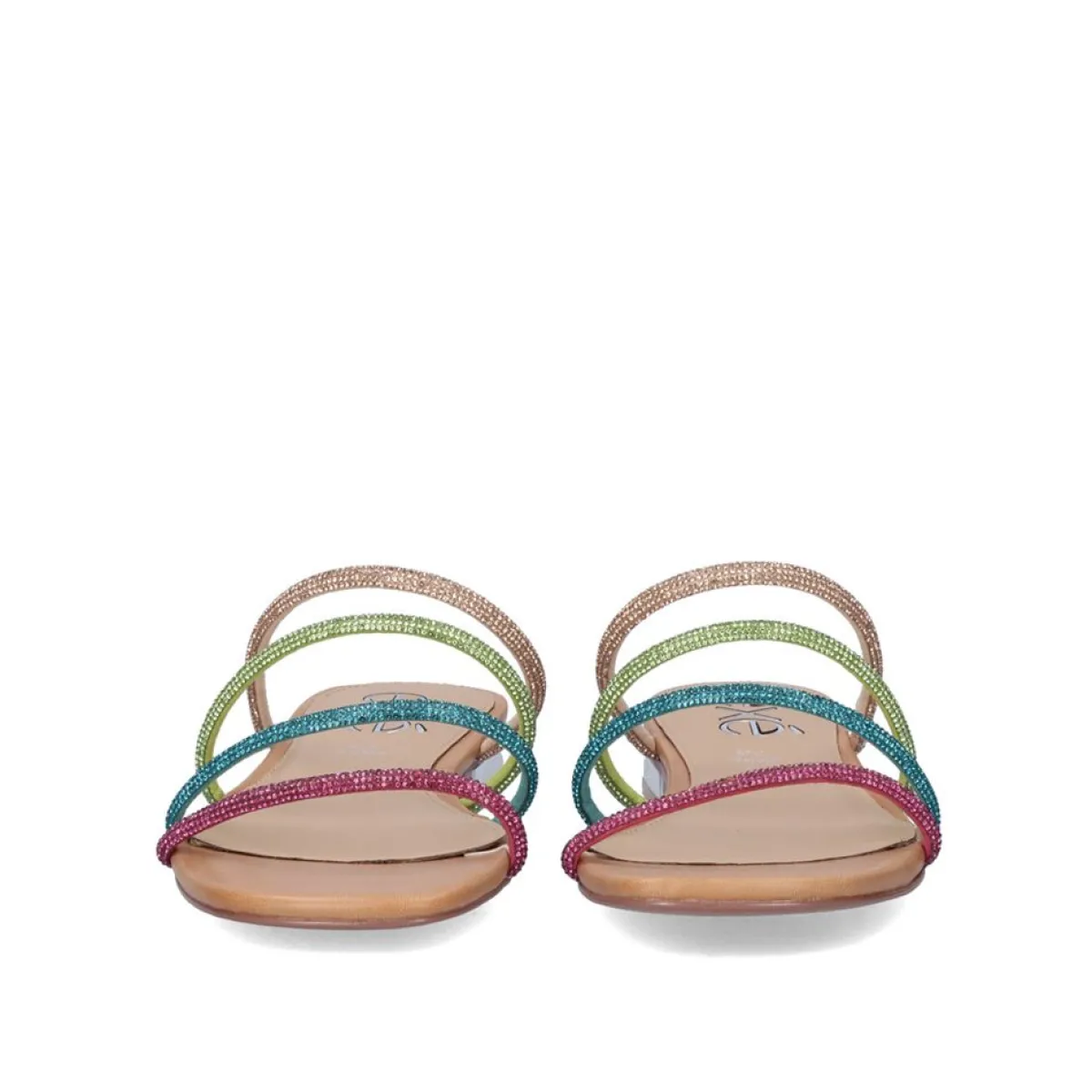 Sandálias Planas>Exe Shoes Sandalia Plana Amelia-669 Strass Multicolor