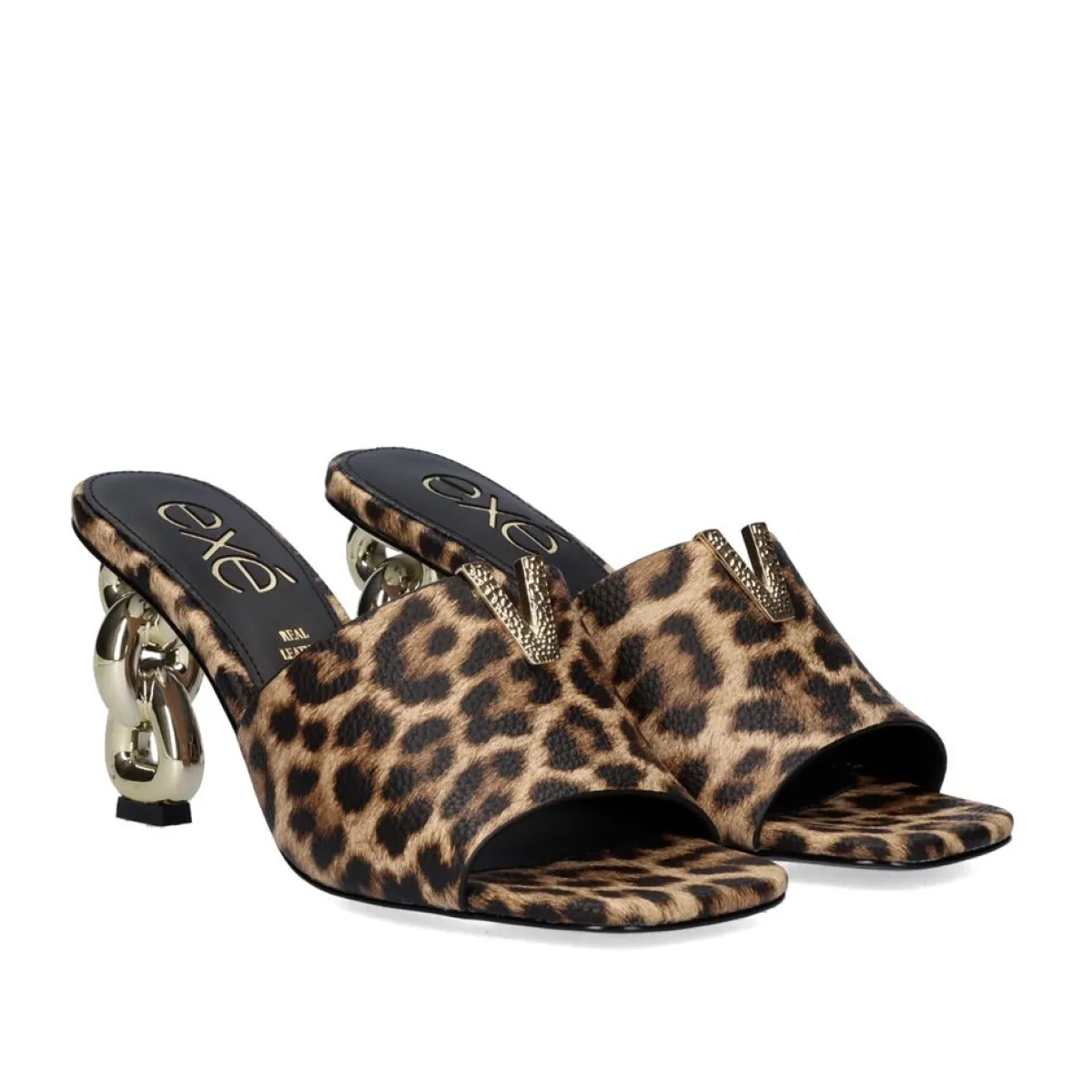 Sandálias>Exe Shoes Sandalia Salto Exe Dolly Heel-843 Leopard