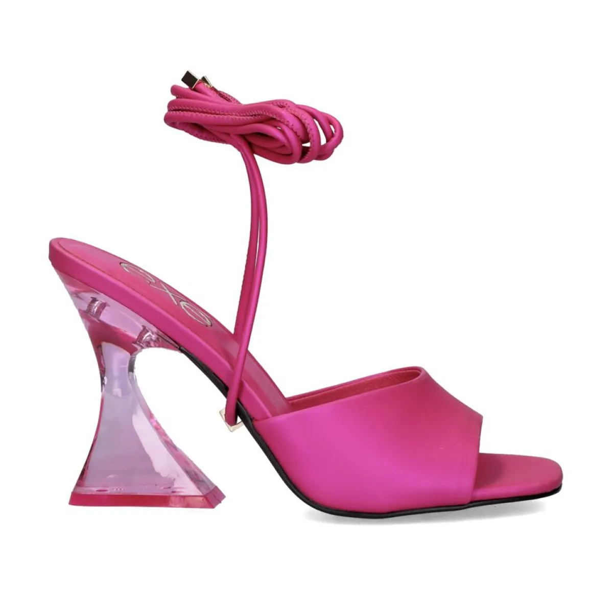 Sandálias De Salto>Exe Shoes Sandalia Tacao Crystal-706 Fuxia