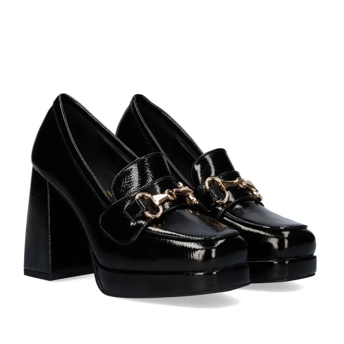 Calçados De Salao>Exe Shoes Sapato De Salto Alto Estilo Mocassim W2083-R3136 Cor Estilo Charol Black