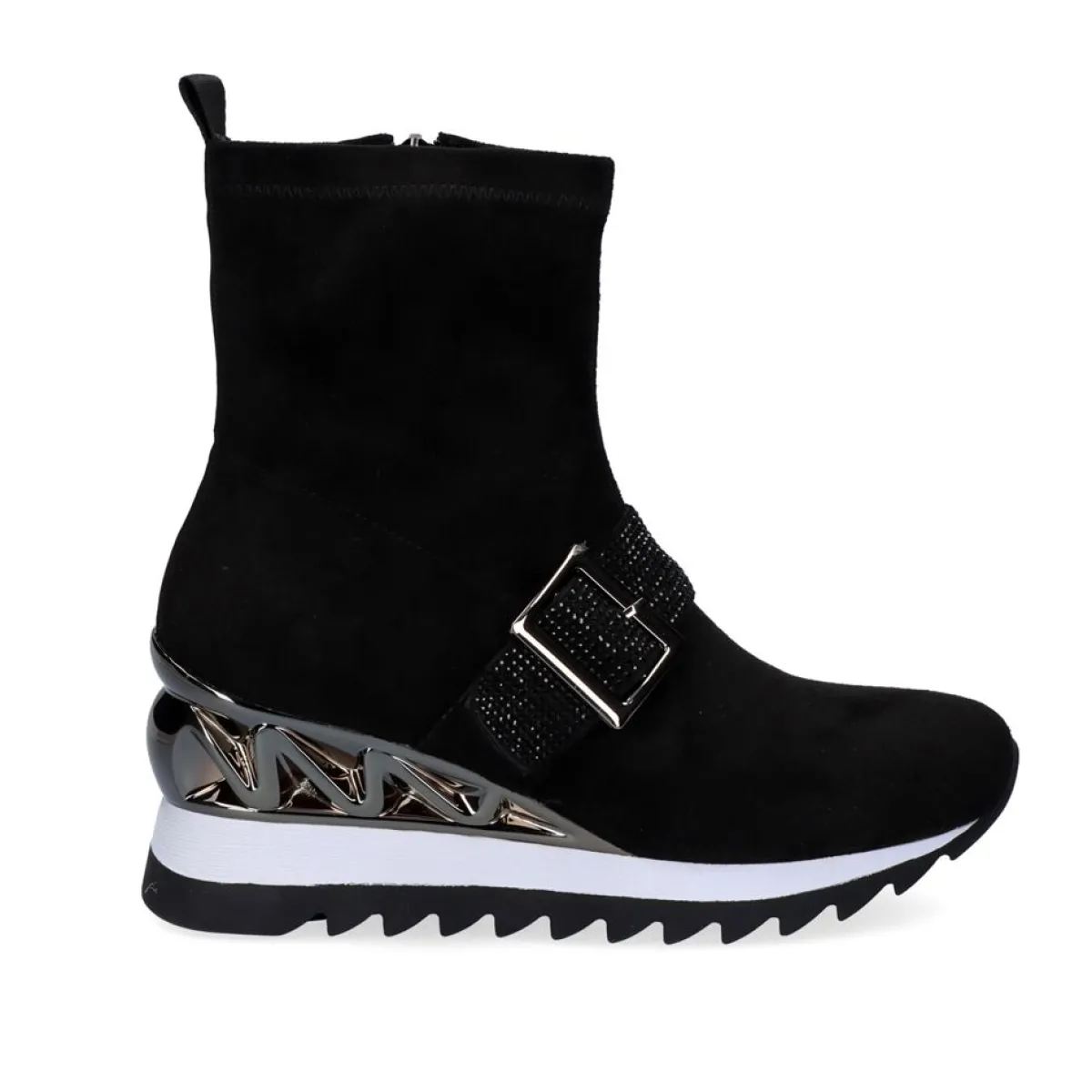 Sneakers Mujer>Exe Shoes Sneaker Botin Com Cunha Y2327-H258 Em Preto