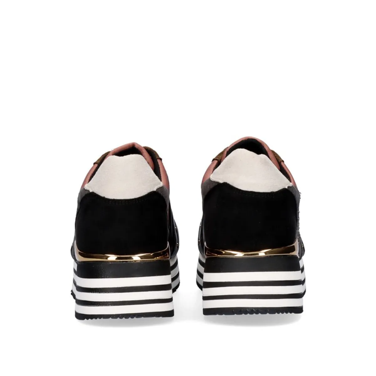 Sneakers Mujer>Exe Shoes Sneaker Plataforma Ex41 Em Rosa Com Detalhes Em Cinza