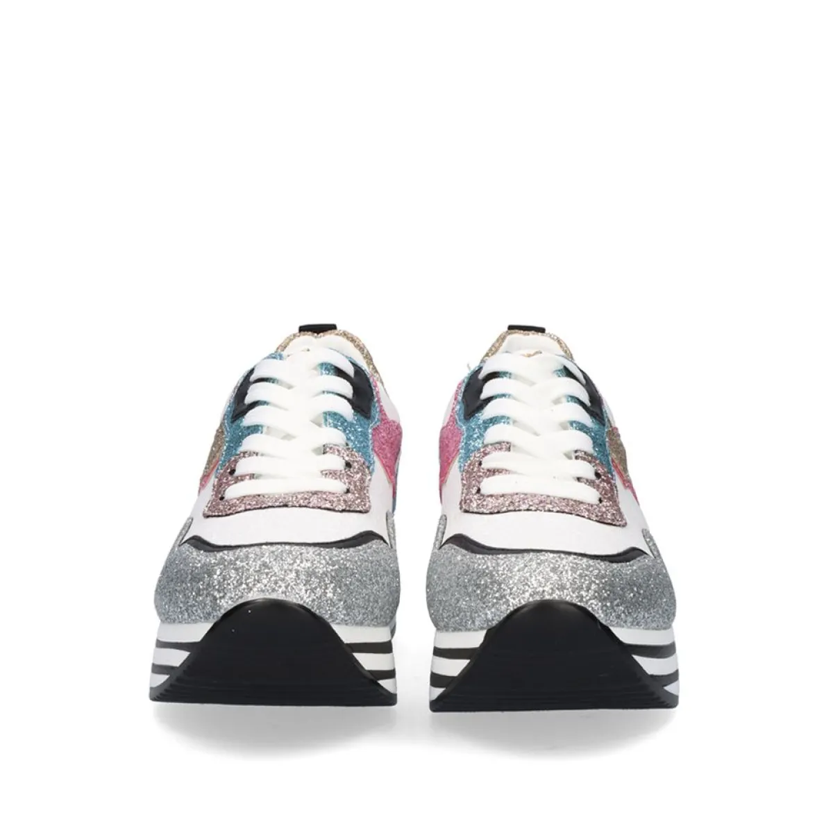 Sneakers Mujer>Exe Shoes Tenis Glitter Plataforma 74-31Ex20 Multicolorido