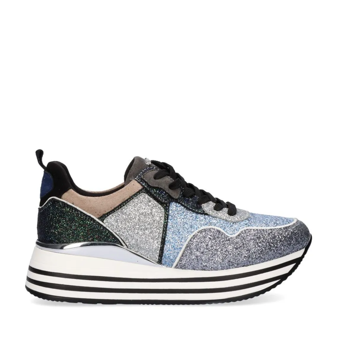 Sapatilhas E Tenis>Exe Shoes Tenis Glitter Plataforma 74-232Ex03 Pewter