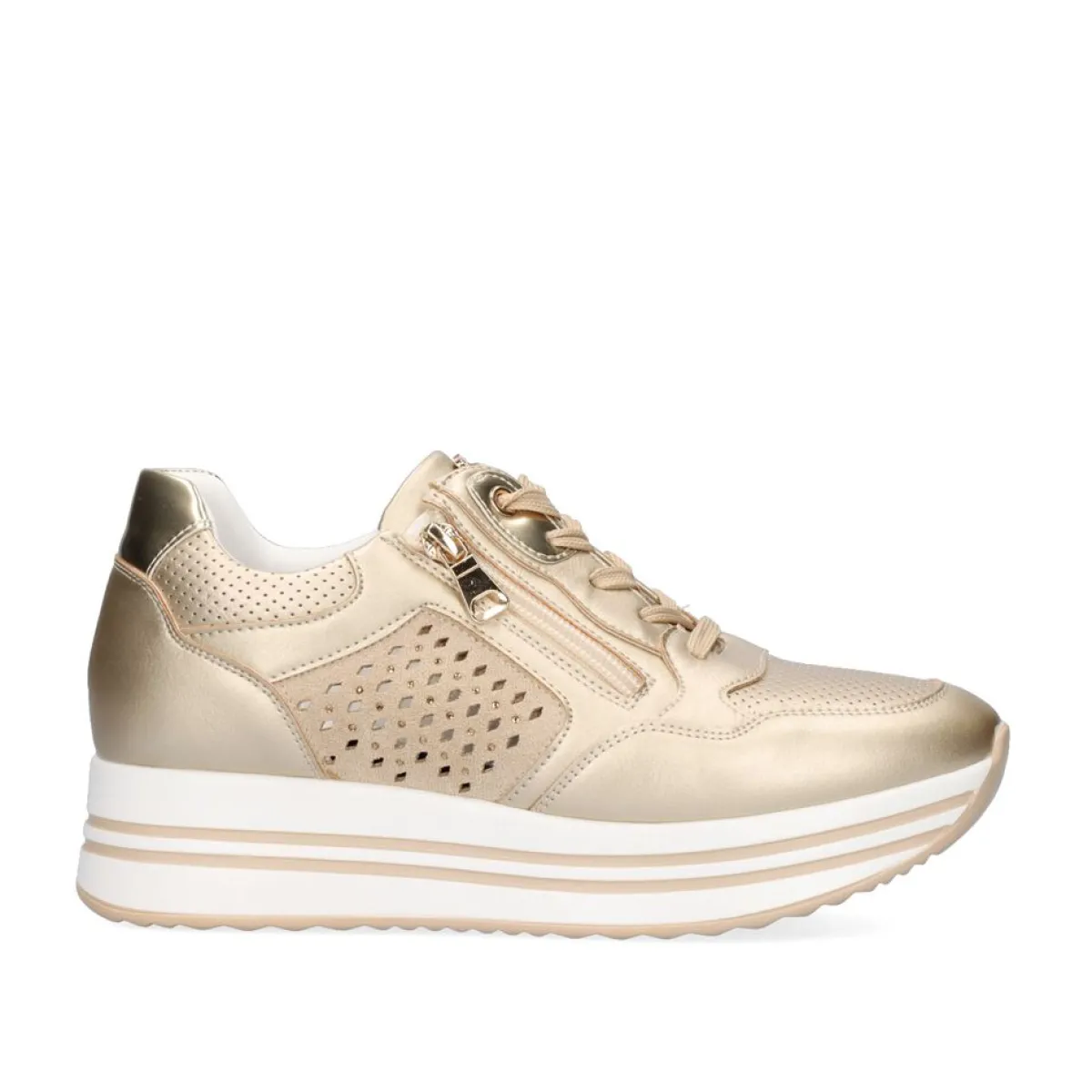 Sneakers Mujer>Exe Shoes Tenis Plataforma Dourado 131-31Ex24