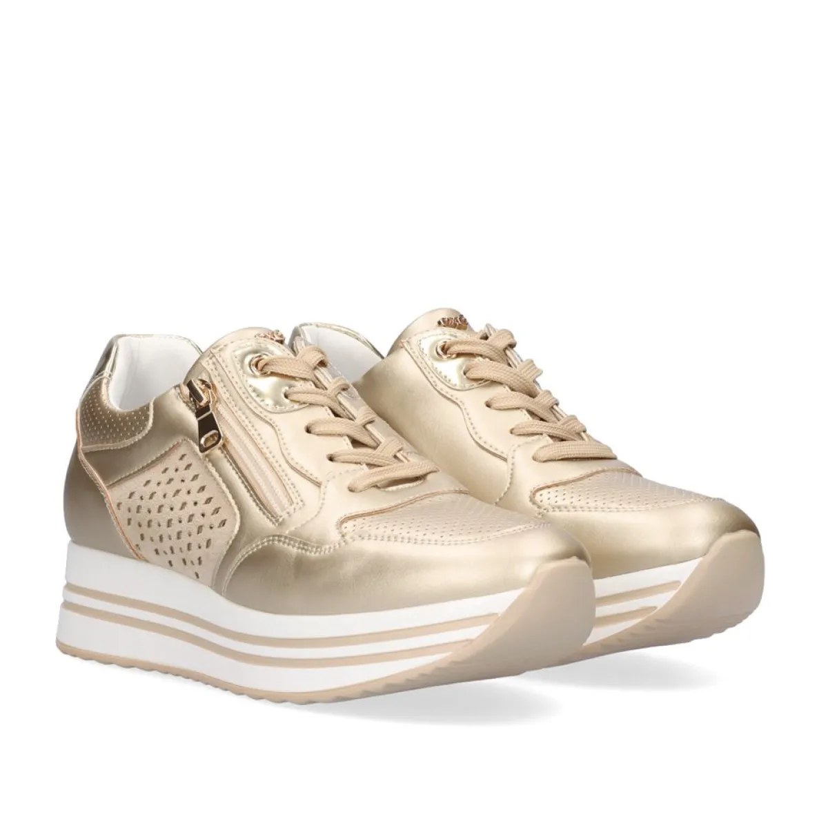 Sneakers Mujer>Exe Shoes Tenis Plataforma Dourado 131-31Ex24